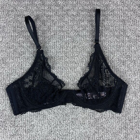 Savage X Fenty Other - Savage X Fenty Bra Womens 36C Lace Underwire Sexy Intimates Basic Everyday Black
